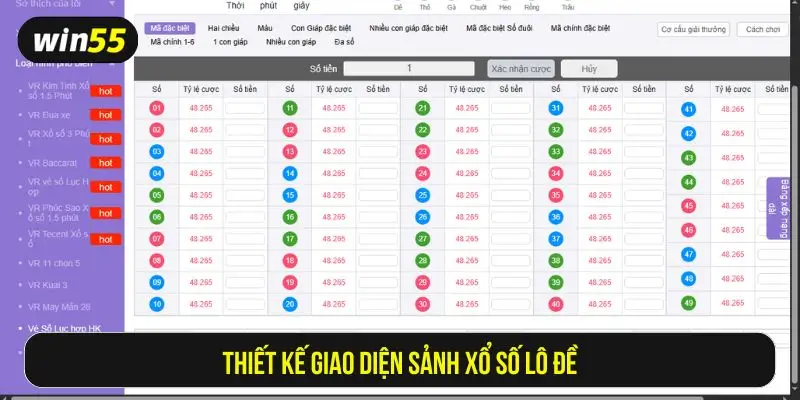 Sảnh thiết kế với giao diện trực quan