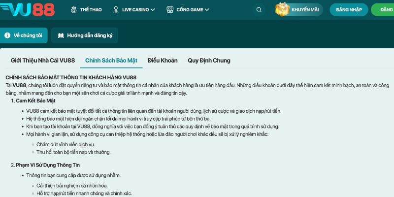 Nhà cái uy tín VU88